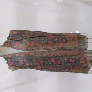 Color Island Silk Batik Scarf Hand Made in Indonesia NWT